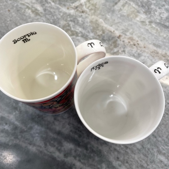 Vintage Zodiac mugs Aries & Scorpion - Picture 3 of 4